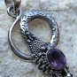 925 Silver Amethyst Snake Pendant SP-251-NY