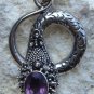 925 Silver Amethyst Snake Pendant SP-251-NY
