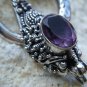 925 Silver Amethyst Snake Pendant SP-251-NY