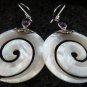 925 Silver Amethyst & Shell Earrings ER-515-KT