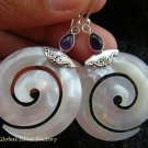 925 Silver Amethyst & Shell Earrings ER-515-KT