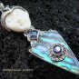 925 Silver Paua Shell & Amethyst Goddess Pendant GDP-1002-PS