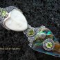 925 Silver Paua Shell & Peridot Goddess Pendant GDP-1003-PS