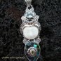 925 Silver Paua Shell & Mix Gems Goddess Pendant GDP-1005-PS