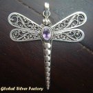 Sterling Silver Dragonfly Pendant SP-102-IKP