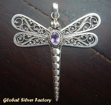 Sterling Silver Dragonfly Pendant SP-102-IKP