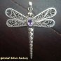Sterling Silver Dragonfly Pendant SP-102-IKP