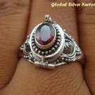 925 Silver Garnet Poison Ring LR-393-KT