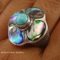 925 Silver Paua Shell & Turquoise Ring RI-286-KT