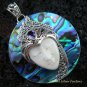 925 Silver Paua Shell & Amethyst Goddess Pendant GDP-986-PS