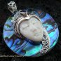 925 Silver Paua Shell & Amethyst Goddess Pendant GDP-986-PS