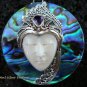925 Silver Paua Shell & Amethyst Goddess Pendant GDP-986-PS