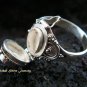 925 Silver & Green Quartz Locket Ring LR-486-KT