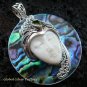 925 Silver Paua Shell & Peridot Goddess Pendant GDP-985-PS