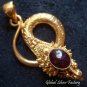 22kt Gold Vermeil & Silver Garnet Snake Pendant GPP-100-NY