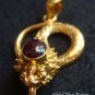 22kt Gold Vermeil & Silver Garnet Snake Pendant GPP-100-NY