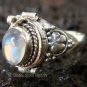 925 Silver Rainbow Moonstone Poison Ring LR-514-KT