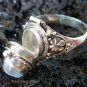 925 Silver Rainbow Moonstone Poison Ring LR-514-KT
