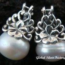 925 Silver White Flower Earrings ER-394-KA