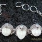 925 Silver & Rainbow Moonstone Three Face Goddess Bracelet GDB-1013-KT