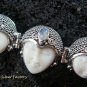 925 Silver & Rainbow Moonstone Three Face Goddess Bracelet GDB-1013-KT
