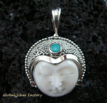 925 Silver Turquoise Goddess Pendant GDP-990-PS