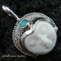 925 Silver Turquoise Goddess Pendant GDP-990-PS