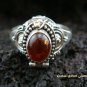 925 Silver & Amber Poison Ring LR-485-KT