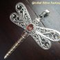 Sterling Silver Garnet Dragonfly Pendant SP-168-IKP