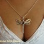 Sterling Silver Garnet Dragonfly Pendant SP-168-IKP