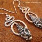 Silver & Blue Topaz Coiled Snake Earrings ER-344-KA