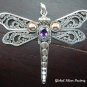 Silver 925 Butterfly Amethyst Pendant SP-324-IKP