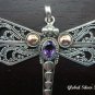 Silver 925 Butterfly Amethyst Pendant SP-324-IKP