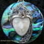925 Silver Paua Shell & Moonstone Goddess Pendant GDP-987-PS