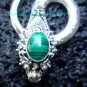 Sterling Silver Malachite Snake Pendant SP-190-NY