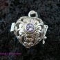 925 Silver Amethyst Heart Harmony Ball Pendant HB-197-KT