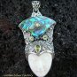 925 Silver Paua Shell & Peridot Goddess Pendant GDP-980-PS