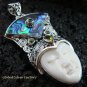 925 Silver Paua Shell & Peridot Goddess Pendant GDP-980-PS