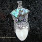 925 Silver Paua Shell & Amethyst Goddess Pendant GDP-979-PS