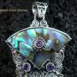 925 Silver Paua Shell & Amethyst Goddess Pendant GDP-979-PS