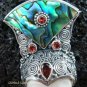 925 Silver Paua Shell & Garnet Goddess Pendant GDP-978-PS