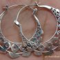 Sterling Silver Hoop Earrings SE-159-KT