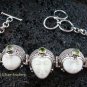 Sterling Silver & Peridot Three Face Goddess Bracelet GDB-1011-KT