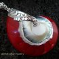 Sterling Silver Red Nautilus Shell Pendant SP-484-KT