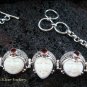 Sterling Silver & Garnet Three Face Goddess Bracelet GDB-1010-KT