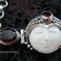 Sterling Silver & Garnet Three Face Goddess Bracelet GDB-1010-KT
