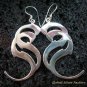 Sterling Silver Double S Design Earrings SE-157-KT