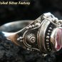 925 Silver Rose Quartz Poison Ring LR-395-KT