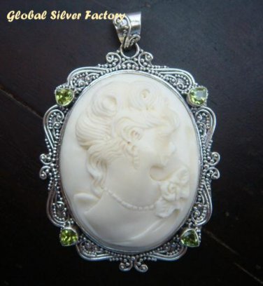 Sterling Silver Lady Cameo Pendant SP-220-KT