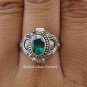 Sterling Silver Green Quartz Poison Ring LR-403-KT